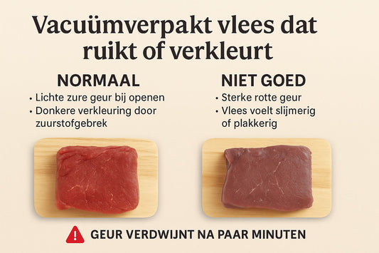 Waarom vacuümverpakt vlees soms wat ruikt (en hoe je weet of het nog goed is)
