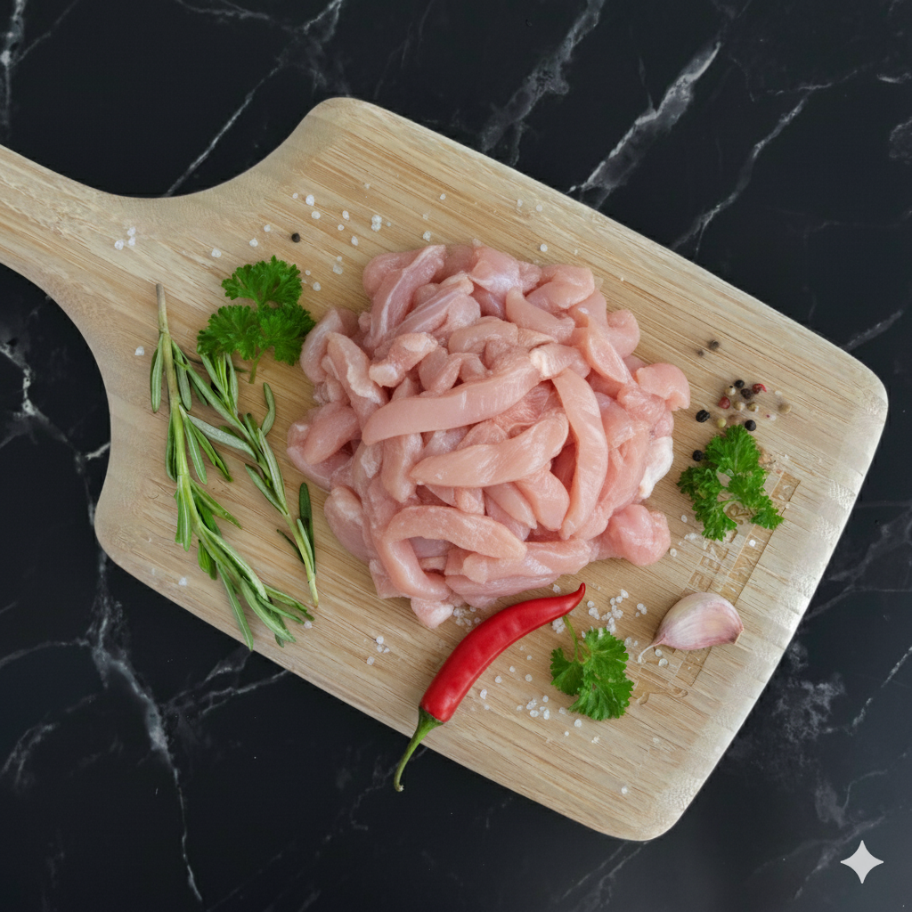 Kippendijfilet Reepjes 1KG - Vlees Bezorger